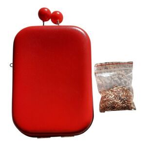 Elizabeth Arden Red Clutch with Gold Chain